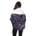 thumbnail image 4 of FORMRS Womens Scarf Winter Soft Long Big Warm Shawls Wrap Tassel Scarves, Roses and Pearls, 4 of 9
