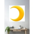 thumbnail image 2 of Crescent Moon (Waxing) Poster Wall Art, Modern Wall Decor For Living Room Bedroom, 24x36 UNFRAMED, 2 of 3