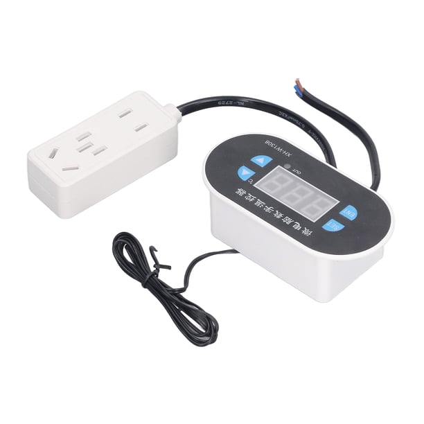 Interruptor De Control De Termostato, ABS -55-120 Rango 110-220V Controlador De Temperatura Digital Resistente Al Calor Con Sonda Impermeable De 1 M Para Sistemas De Aire