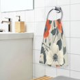thumbnail image 3 of Yayeee 2 Pack Hand Towels for Bathroom 100% Cotton 16" x 28" Soft Absorbent Kitchen Towel, Large Red Floral Pattern, 3 of 7