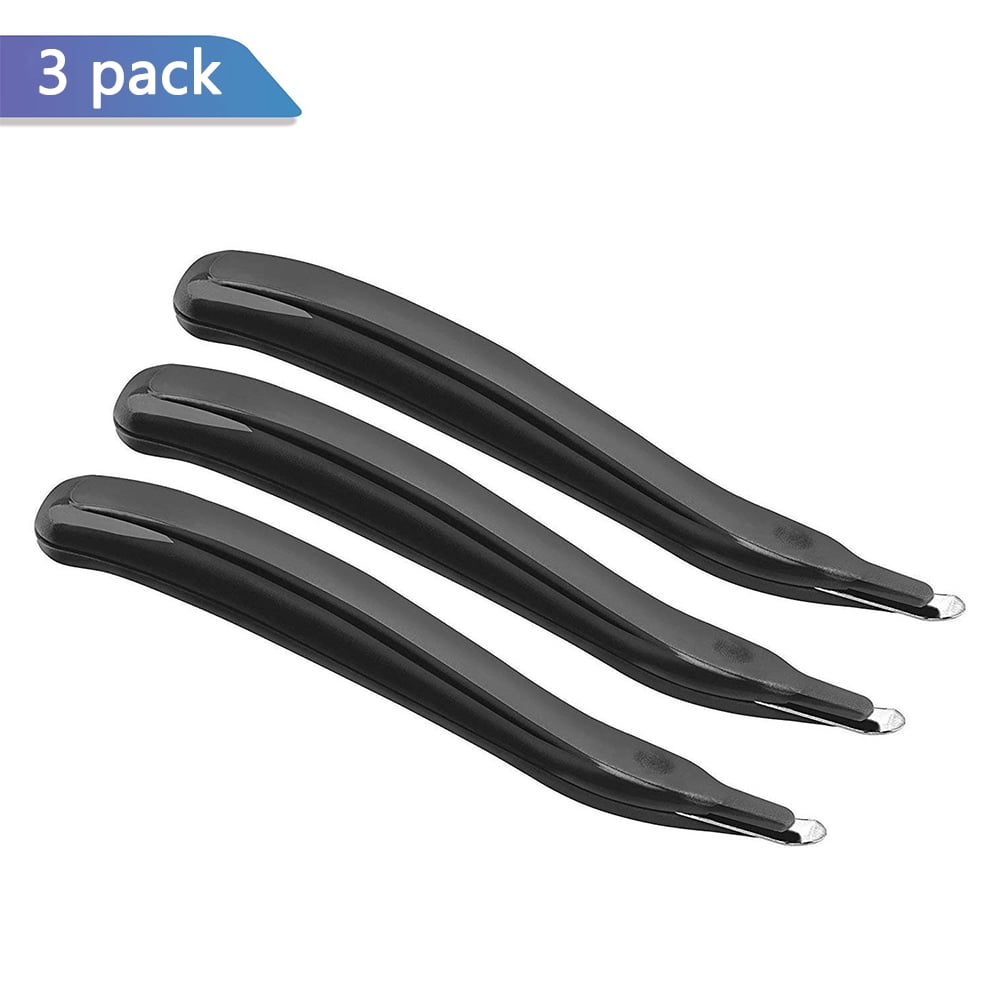 2 Pack Lightweight Staple Remover Puller Tool with Steel Jaw for Office School Home Black