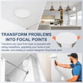 thumbnail image 7 of Uxcell 4Pcs 95mm/3.7" Round Ceiling Cover Plate, LED Downlight Hole Trim Wall Hole Spring Mount Decorative Flat Cap Access Panel for 2.2-3.3 Inch Ceiling or Wall Openings, Matte White, 7 of 7