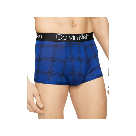 CALVIN KLEIN Intimates Blue Plaid Trunk Underwear L