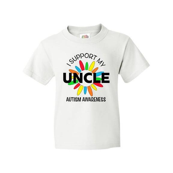 Inktastic I Support My Uncle Autism Awareness Youth T-Shirt