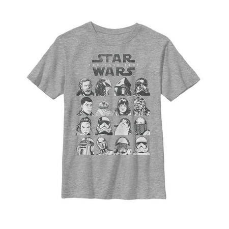 Star Wars The Last Jedi Boys' Character Page T-Shirt