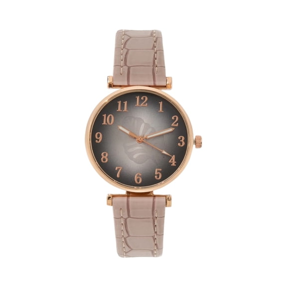 Yungyresw Women's Watches PU Leather Textured Band Digital Casual Dress Wristwatches Office Casual Minimal Fashion Work Watch Pink