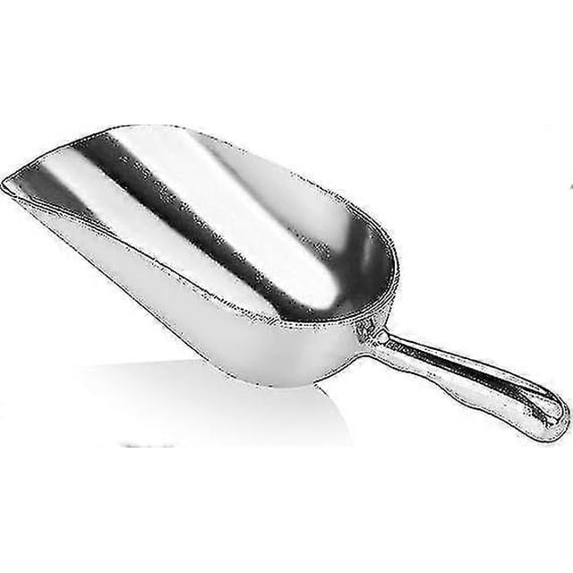 Cast Aluminum Round Bottom Bar Ice Flour Utility Scoop, Silver 10