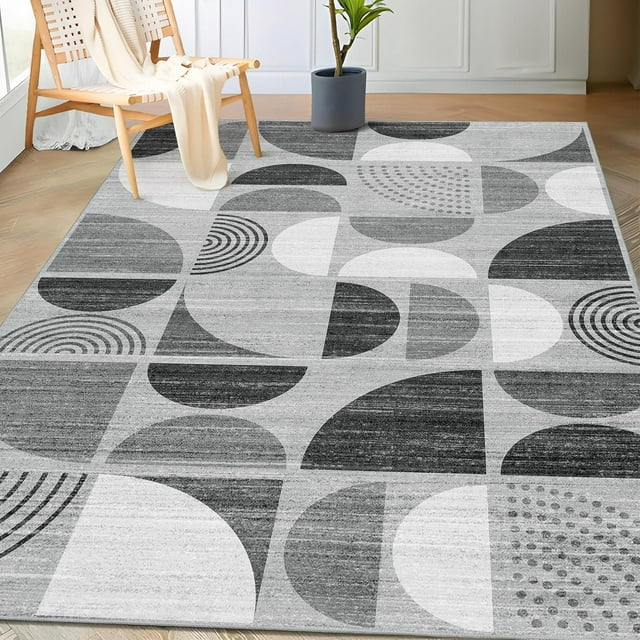 Boho Rug Washable x Area Rugs for Bedroom Entryway Living Room Bedside Small Throw Floor Carpet Non Slip Soft Indoor Modern Abstract Bohemian Orange