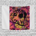 thumbnail image 3 of ABPHQTO Tapiz de flores de calavera decoración de pared sala de estar dormitorio tapices DIY 128x150 cm, 3 of 4