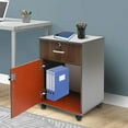 2Tier Rolling Office Organizer File Storage Lock Filing