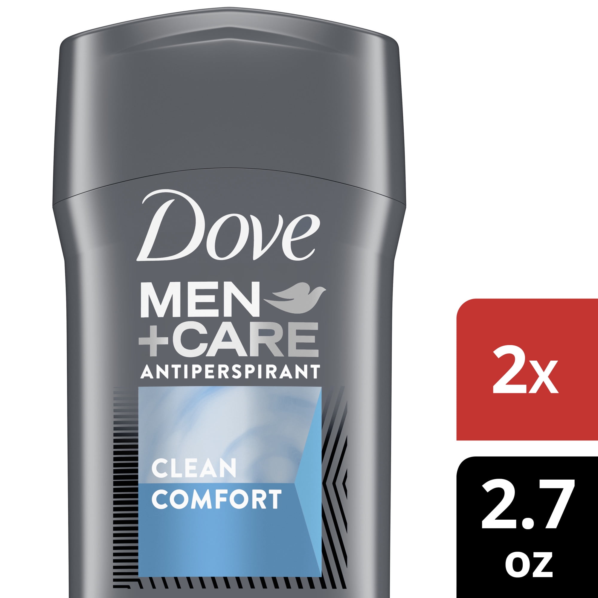 Dove Men+Care Antiperspirant Deodorant Clean Comfort, 2.7 oz, 2 Count