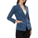 thumbnail image 4 of BLAZER DE JEANS CHIC PARA MUJER CON SOLAPA Y MANGAS LARGAS, COLOR DENIM AZUL L, 4 of 7