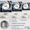 thumbnail image 4 of Designart "Geometric VORTEX II" Abstract Square Mirror Wall Decor Transitional - Large Blue Square Bathroom Mirror - Square Printed Wall Mirror Art, 4 of 5