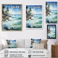 thumbnail image 4 of Designart "Palms On The Azure Horizon Seascape II" Coastal Floater Framed Wall Art Prints, 4 of 5
