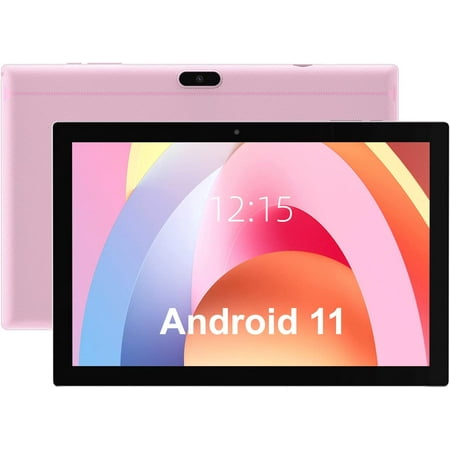 Tablet Android 11, Tablet 10 inch, 2GB RAM+64GB ROM & 512GB Expand, 2+8MP Dual Camera, 2.4G WiFi, Bluetooth, IPS Touch Screen, 6000mAh Battery, Google GMS Certified Tablets Pink