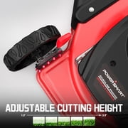 PowerSmart 144cc 18 Gas Push Lawn Mower, Steel Deck, 5-Position Height Adjustment