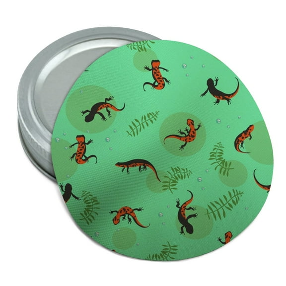 Fire Belly Newts Swimming Pattern Round Rubber Non-Slip Jar Gripper Lid Opener