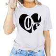 thumbnail image 1 of Meichang T-Shirt de la Saint-Valentin pour Femmes Imprimé Cœur T-Shirts Mignons Col Rond Manches Courtes T-Shirts de Vacances Saint-Valentin, 1 of 4