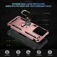 thumbnail image 5 of Feishell Hybrid Armor Phone Case for Motorola Edge (2024),Military Grade Shockproof 360 Rotatable Metal Ring Holder Kickstand Support Magnetic Car Mount Dual Layer Protective Phone Cover,Rosegold, 5 of 7