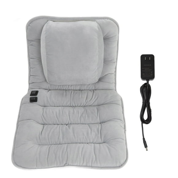 Winter Heated Seat Cushion 12V Graphene Heated Seat Cover for Office Chair Grey US 100?240V