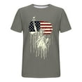 thumbnail image 4 of Jinhomg Mens Summer Tee Shirt 4Th July USA Flag Graphic T-Shirts Big And Tall Short Sleeve Crew Neck Tops 2025 American Star Striped Patriotic Pullover Gray M, 4 of 6