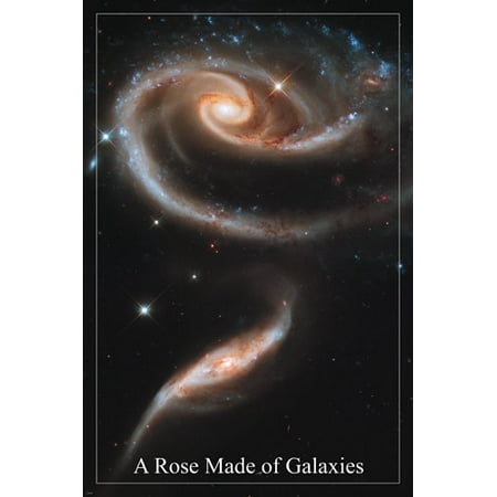 A Rose Made Of Galaxies Hubble Space Image Poster Stars Outer Space