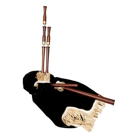 Roosebeck Sheesham Medieval Smallpipes w/ Brass Mounts and Black Velvet Cover, BGSPR