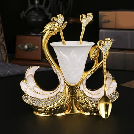 

Plate Mat Set 4 for Christmas round Dining Set for 8 Modern Napkins for Dining Table And Decorative Gold Base Holder With 6pcs Coffee Spoon Set Light Exquisite Coffee Spoon Set Delicate