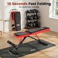 thumbnail image 4 of FLYBIRD Collapsible Exercise Folding Adjustable Weight Bench, Strength Training Workout Bench up to 6.2' , 880lbs Weight Capacity, 4 of 7