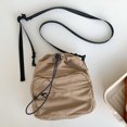 thumbnail image 4 of Bolso informal para mujer con múltiples bolsillos, bandolera suave para niñas adolescentes (caqui), 4 of 9