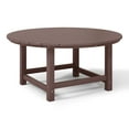 thumbnail image 5 of WestinTrends Malibu Low Outdoor HDPE Round Patio Coffee Table, Dark Brown, 5 of 15