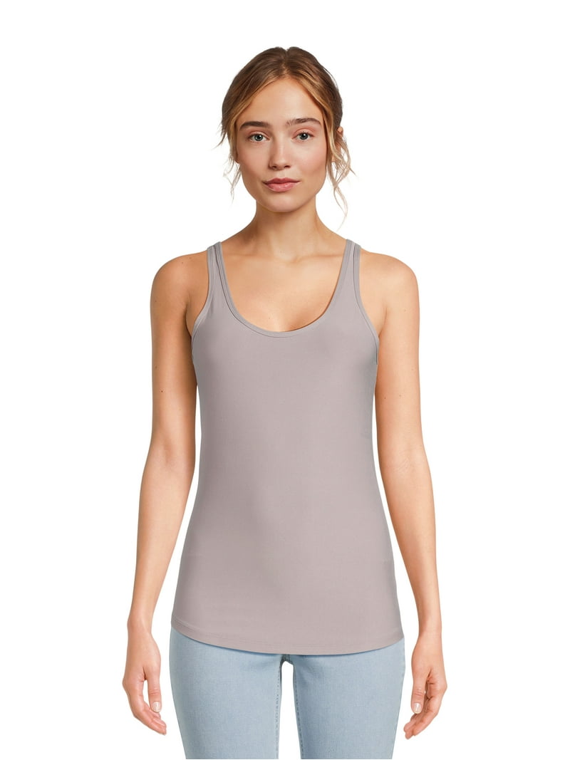 CATORCE タンクトップ サイズ0 グレー No Boundaries Juniors Scoop Neck Tank Top, 3 Pack, Sizes XS-XXXL