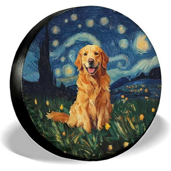 Hippie Here Comes The Sun Size 15 Premium PVC Leather Spare Tire Cover, Universal Fit for RV Jeep Camper Trailer, Dustproof, Waterproof Jeep Tire Cover with No Camera Hole