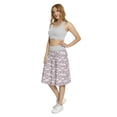 thumbnail image 3 of Women's Peonies Paste Vintage Style Meadow A-line Printed Skirt Casual Wear, M, Grey Pink Pale Peach, by Ambesonne, 3 of 6