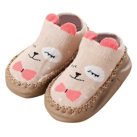 

Zlekejiko Baby Boys Girls Cartoon Ears Floor Socks Non Slip Baby Step Shoes Socks