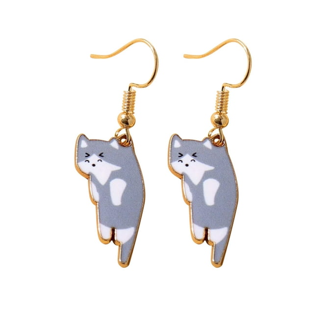 Kayannuo Clearance Cute Cat Dangle Earrings Dangle Cat Earrings Alloy Drop Earrings With Hypoallergenic French Hook Animal