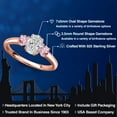 thumbnail image 2 of Gem Stone King 18K Rose Gold Plated Silver DEF Lab Grown Diamond and Pink Lab Grown Diamond Engagement Ring for Women | 1.06 Cttw | Oval 7X5MM | Gemstone April Birthstone | Size 5, 2 of 6