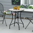 thumbnail image 2 of Outsunny Table Mosaïque, Table de Patio Ronde pour Jardin, Vert, 2 of 9