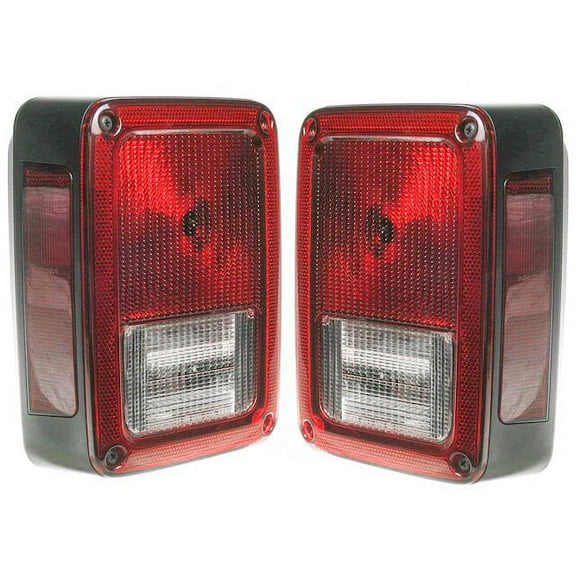 Tail Light Assembly Set 2 Piece - Compatible with 2007 - 2017 Jeep Wrangler 2008 2009 2010 2011 2012 2013 2014 2015 2016