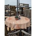 thumbnail image 2 of Outdoor Tablecloth with Umbrella Hole Zipper Line Texture Round Tablecloth 60" Waterproof Outside Table Cloth Orange Abstract Art Retro Patio Table Cover Tablecloths for Picnic Party, 2 of 8