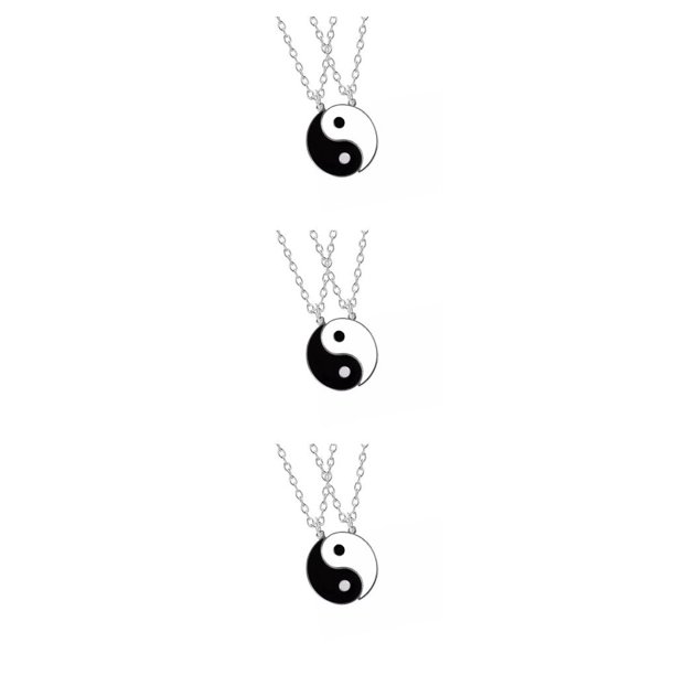 Qarigey 1 Pair Adjustable Couple Necklace Lover Friends Birthday Ornaments Hanging Jewelry Unisex Chinese Classic Gift Pendant Best Type1 NO1