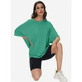 thumbnail image 4 of 3-pack Green Women's Plus Size T Shirts Oversized Tees Summer Half Sleeve Crew Neck Tunic Tops, 4 of 6