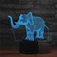 thumbnail image 3 of YSTIAN 3D Elephant Remote Control 16 Color Night Lights Illusion Acrylic LED Table Bedside Lamp Children Bedroom Desk Decor Birthday Gifts Toy for Kids, 3 of 8