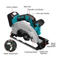 thumbnail image 2 of 7 Inch 6.0Ah 6000mAh Electric Circular Saw for Home DIY Compatible 18V Battery(No Battery) ,Easy to Use, 2 of 5