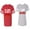 Men Red / Women Heather, variant on IF Lost Return To Babe I am BabeUnisex Couple Matching Cotton Jersey style T-Shirt Contrasting stripes on sleeves (Men Red / Women Black) (Men S / Women S)