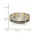 thumbnail image 6 of Titanium Brushed Yellow IP-plated 6mm Grooved Band, 6 of 7