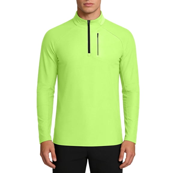 Men's Long Sleeve 1/4 Zip Shirts Sun Protection Pullover UPF 50 Rash Guard Running Lightweight T Shirt Big and Tall