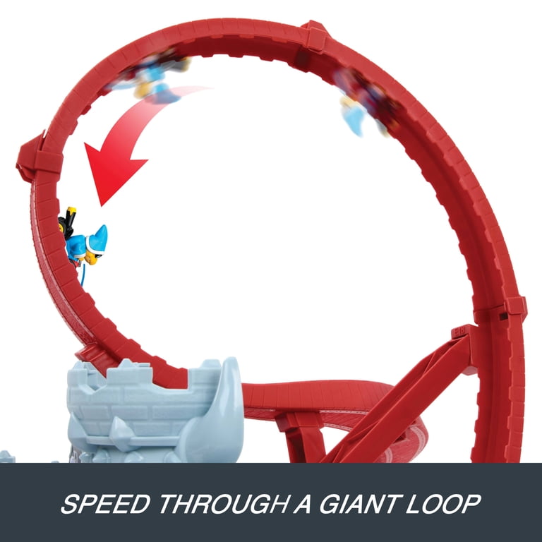 Hot Wheels Mario Kart Bowser's Castle Track Set with 1:64 Scale