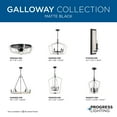 thumbnail image 6 of Galloway Collection Six-Light 28.25" Matte Black Modern Farmhouse Chandelier with Distressed White Accents, 6 of 8