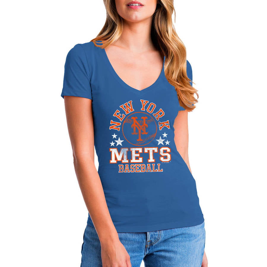 MLB New York Mets Women's Short Sleeve Team Color Graphic Tee - Walmart.com